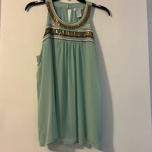 Mint green top